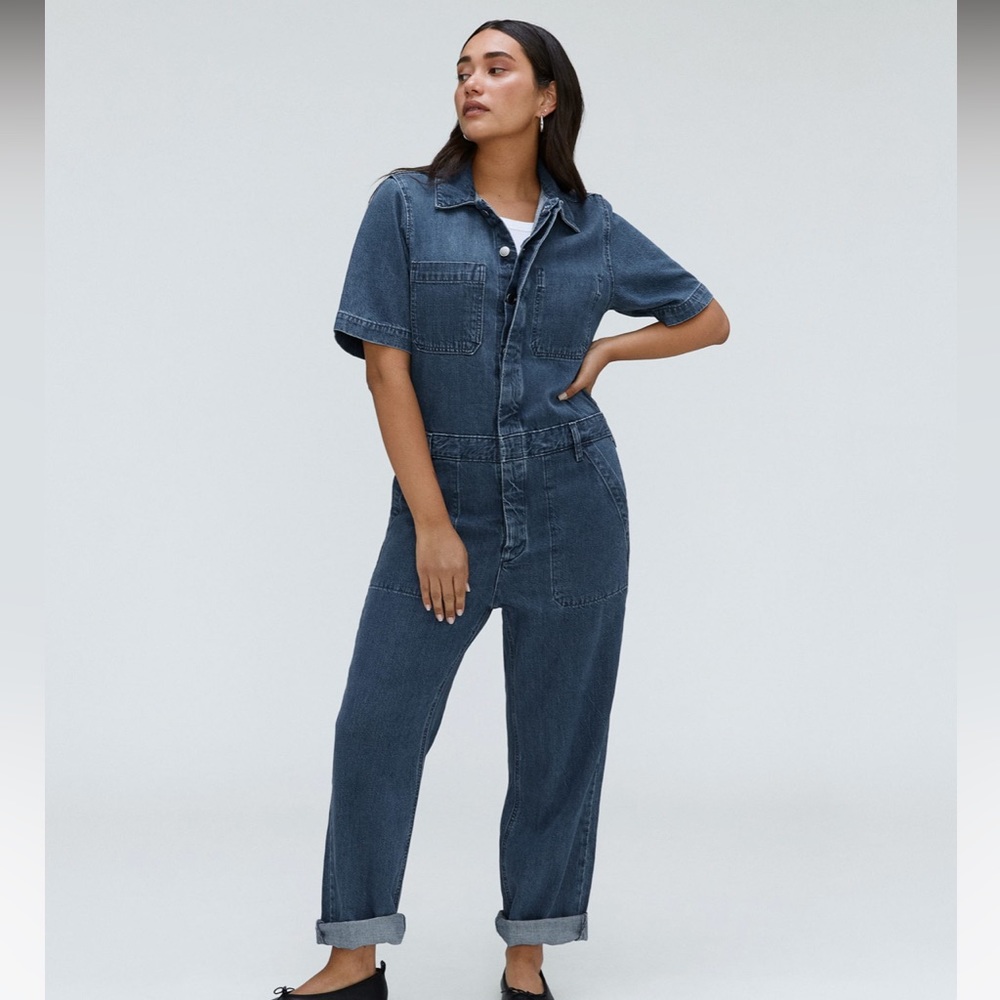 Everlane the super soft jean coveralls